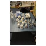 Cups Saucers Glassware As Shown Card Table Not