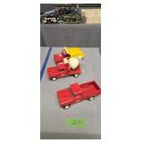 Three Vintage Tonka Truck 9 In Long