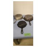 3 Griswold frying pans