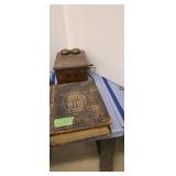 1870 family Bible and crank telephone