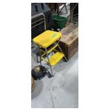 MCM stool and wooden advertising box