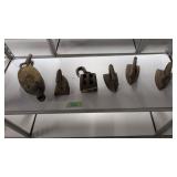 Antique pulleys and flat irons
