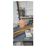 Vintage canes jug dog figure etc