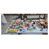 Vintage toys lamp shade etc as shown