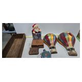 Wooden advertising box hot air balloon wall