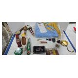 Beer taps advertising items and blanket