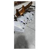 Three wooden swan planters