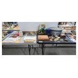 Stamps toys blue light wooden box painted with