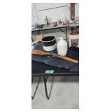 Crock jugs BB gun pool cue