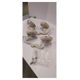 Pair Of Double Bracket Oil Lamp Holders With