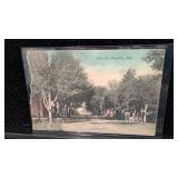 Postcard main Street Ellendale Delaware damage t