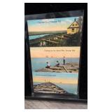 Postcard Lewis Delaware the old fort, fishing on