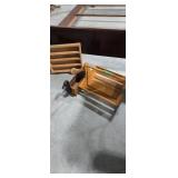 Wooden handcrafted items magazine rack truck etc