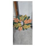 Pair of large hand crafted wooden wreaths 36 in