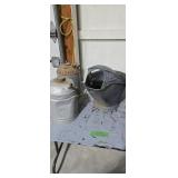 Kerosene cans and cold scuttle