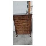 Vintage 6 drawer tall chest of drawers 32 x20 x46