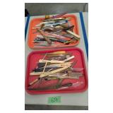 Two Tray Lots Of Vintage Advertising Letter