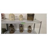 Damaged Crock Chicken Waterers Lanterns