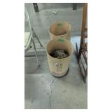 Pair Of Cardboard Containers One Has Fishing Net