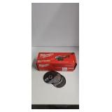 Milwaukee Grinder With Grinding Wheels Doing The