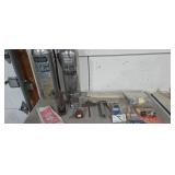 Vintage fire extinguishers tools etc as shown