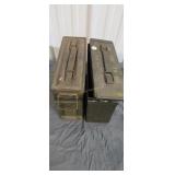 Pair Of Vintage Ammo Boxes