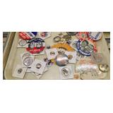 Lot Of Vintage Political Buttons Etc As Shown