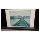Postcard railroad bridge Seaford Delaware