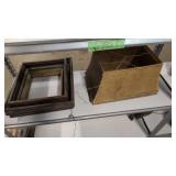 Antique shadow box frames lamp shades insulator