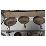 Cast iron frying pans Griswold Wagner Ware 11.5,