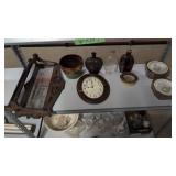 Victorian hanging mirrored towel rack planter