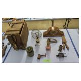 Wooden Military Ammo Box Mantle Clock Lamp