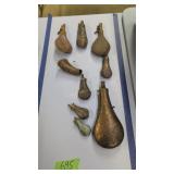 Antique Powder Flasks As Shown