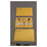 Three United States proof sets 1957 1959 and 1