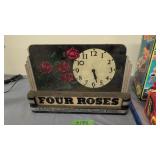 Vintage Four Roses Advertising Clock 18 In Long