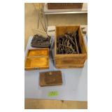 Lot Of Antique Wrenches Jewelry Box Etc As Shown
