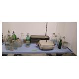 Vintage bottles small display case universal