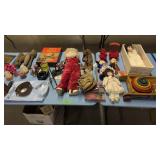 Vintage Toys Kitchen Items Dolls Etc As Shown