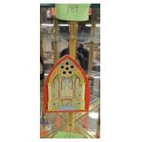 Vintage Tin Windup Organ 9 In Tall