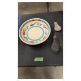 Vintage Powder Horns And Bowl As Shown