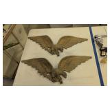 Pair Of Metal Eagles 27 In Long