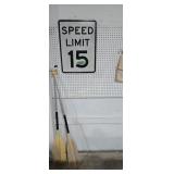 Speed limit 15 mph sign 18 x24 pair of boat doors