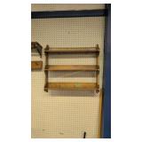 Three Shelf Wooden Hanging Ethan Allen Shelf