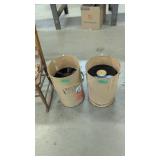 Two cardboard tubs with Victor records