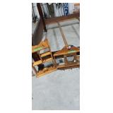 Pair of wooden shelves