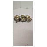 Set Of Six-footed Individual Sugar Bowls