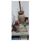 Antique 3 gallon butter churn lantern Delaware