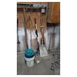 Lot Of Yard Tools Buckets And Hammock