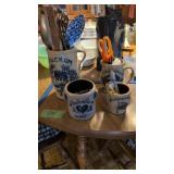 Puckum & Finchville MD salt glazed crock 3.5 in -