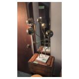 Mcm Brass Three Sphear Table Lamp 31 In Tall
